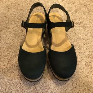 El Naturlista 5001 Black Leather Wedges 42 NWB
